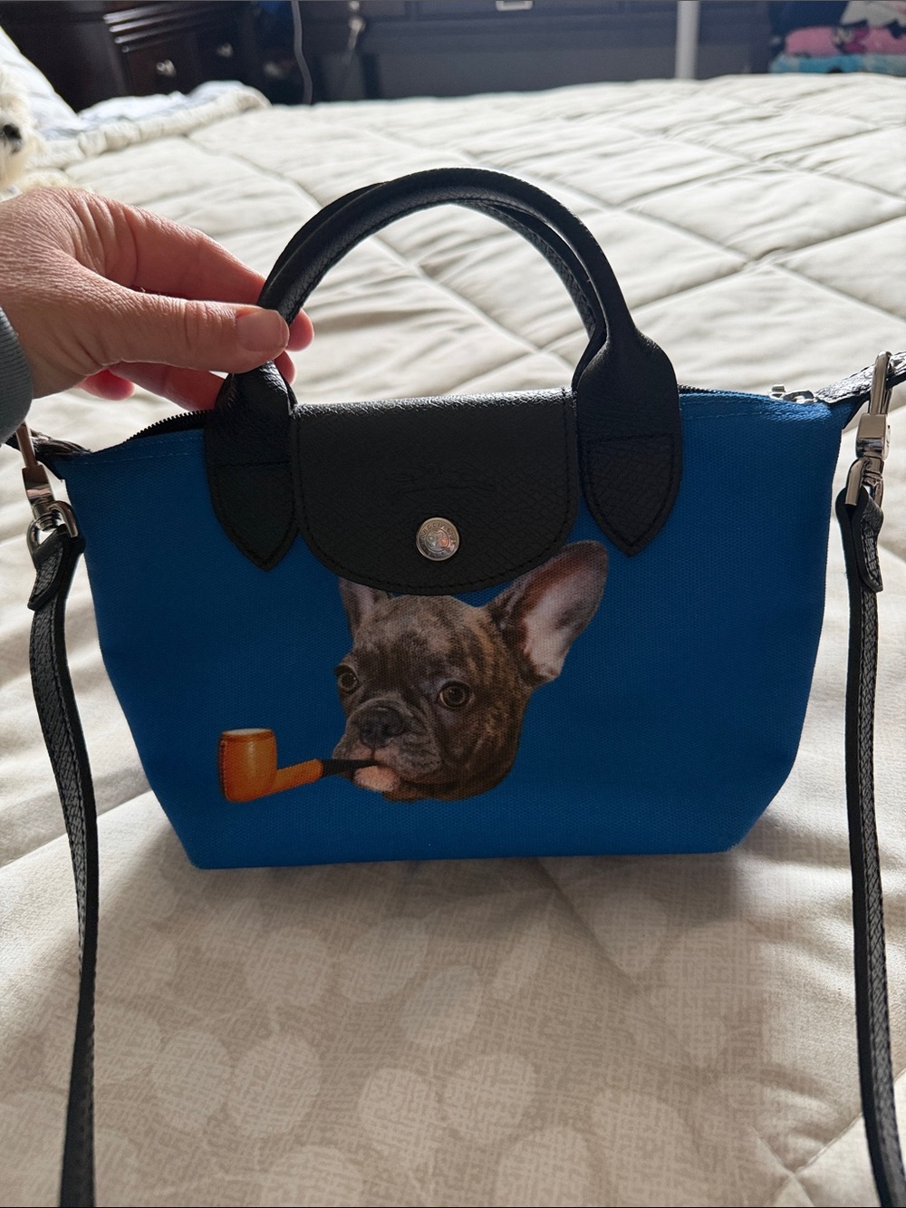 Longchamp le pillage xs tote limited edition toilet paper edition